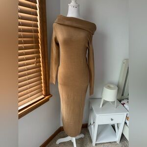 French Connection Camel Sweater Dress
